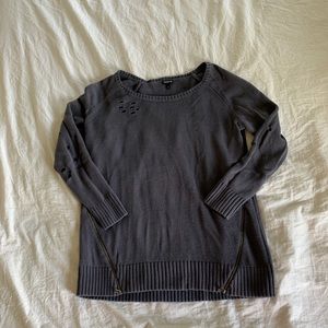 Sweater made to look worn